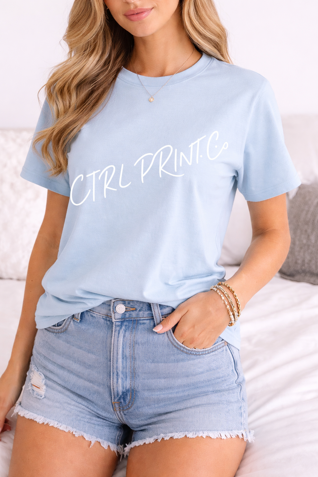 Bluebell | Women’s Blank T-Shirt Mockup | PNG | DTF Ready