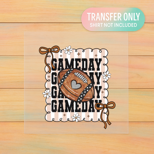 Gameday Bow Football | Adult DTF Transfer | Ready to Press