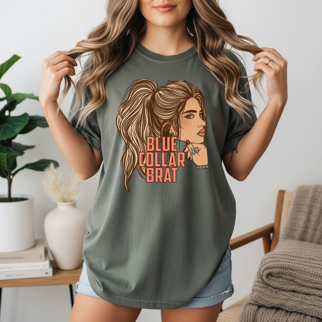 Blue Collar Babe | Country Girl DTF Transfer | Ready to Press