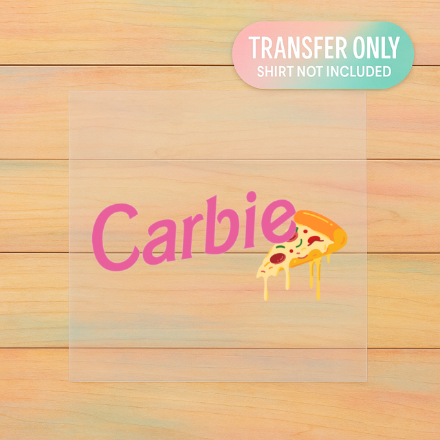Carbie DTF Transfer β Funny Fitness Inspired Shirt Design (Adult Size)