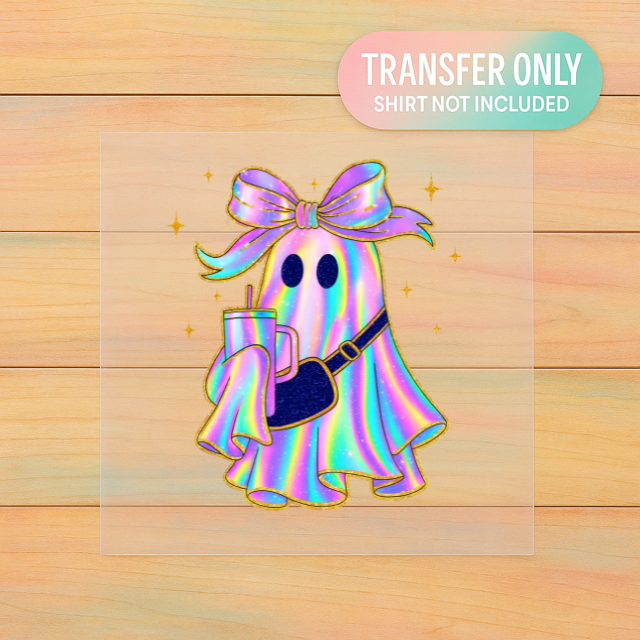 Iridescent Boojée Ghost | Adult DTF Transfer | Ready to Press