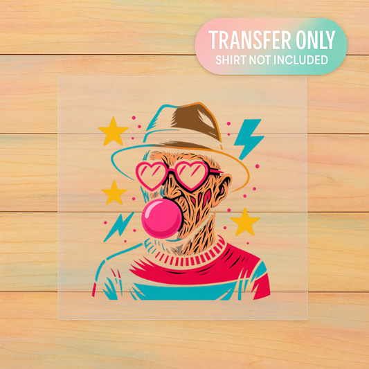 Retro Bubblegum Freddy Nightmare | Adult DTF Transfer | Ready to Press