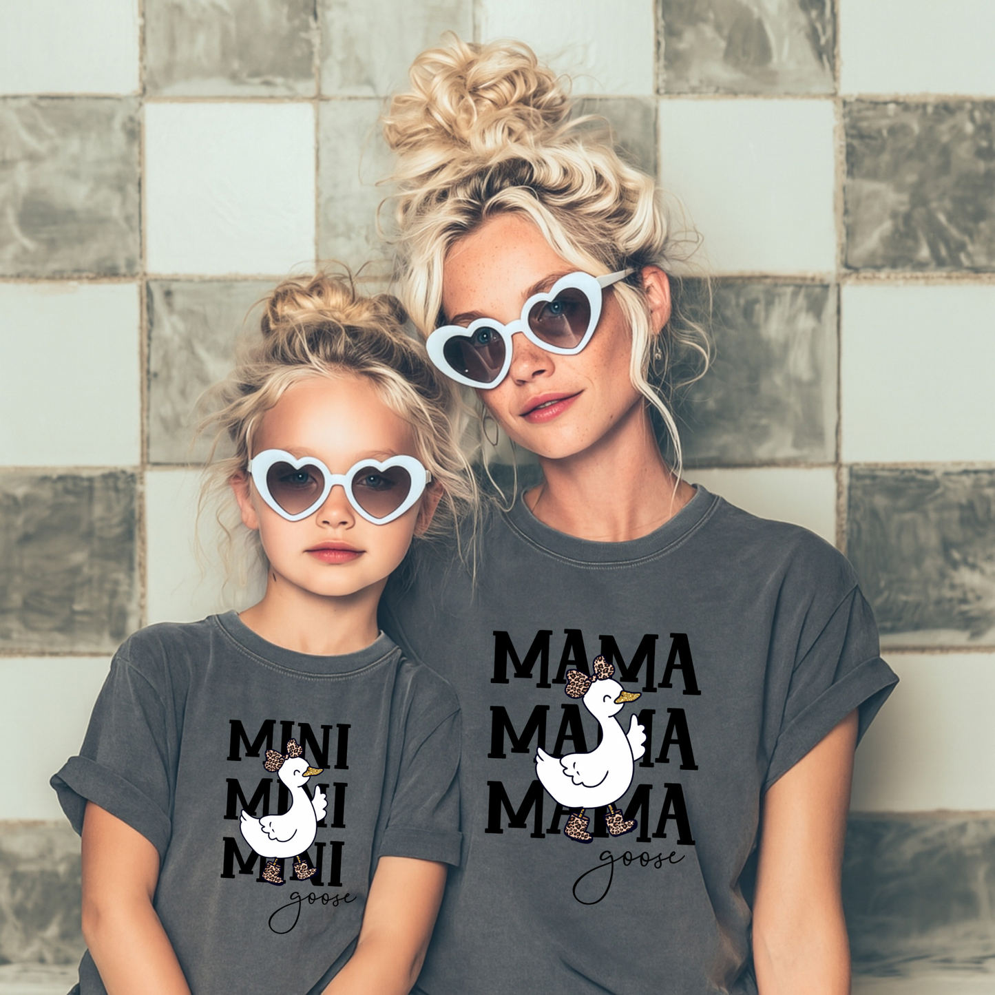 Mama & Mini Goose DTF Transfer Set β Matching Mommy & Me Design (Ready to Press)