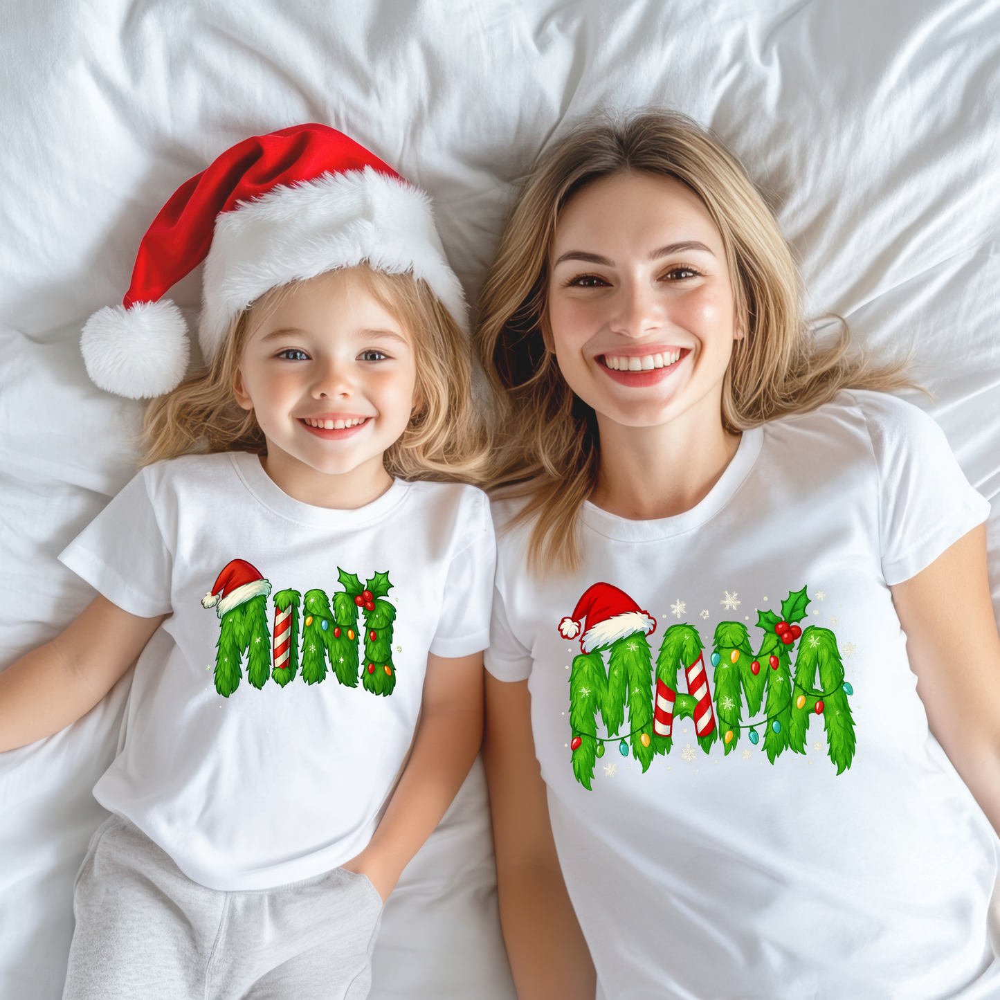 Mama + Mini Christmas DTF Transfer | Matching Holiday Set | Ready to Press