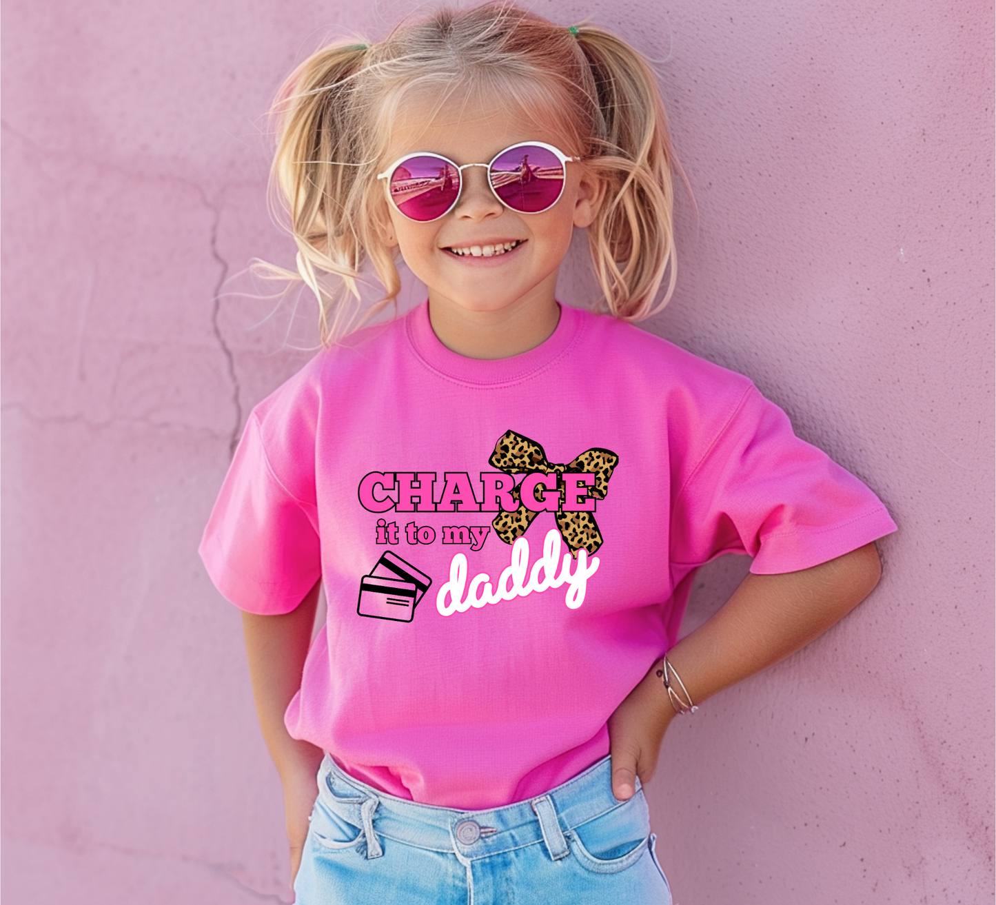 Charge It To My Daddy DTF Transfer β Youth Size Heat Press Design