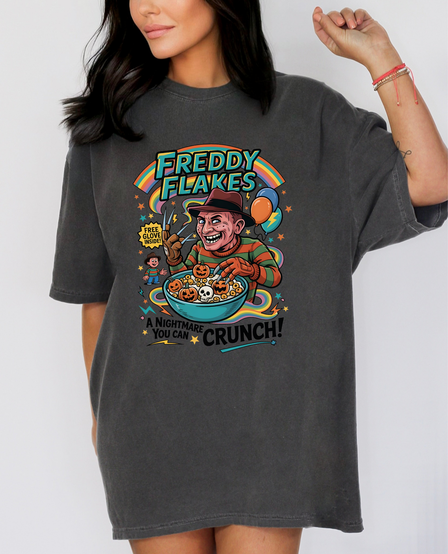FREDDY FLAKES DTF Transfer | Horror Halloween Cereal Box Parody | Adult Ready to Press Heat Transfer
