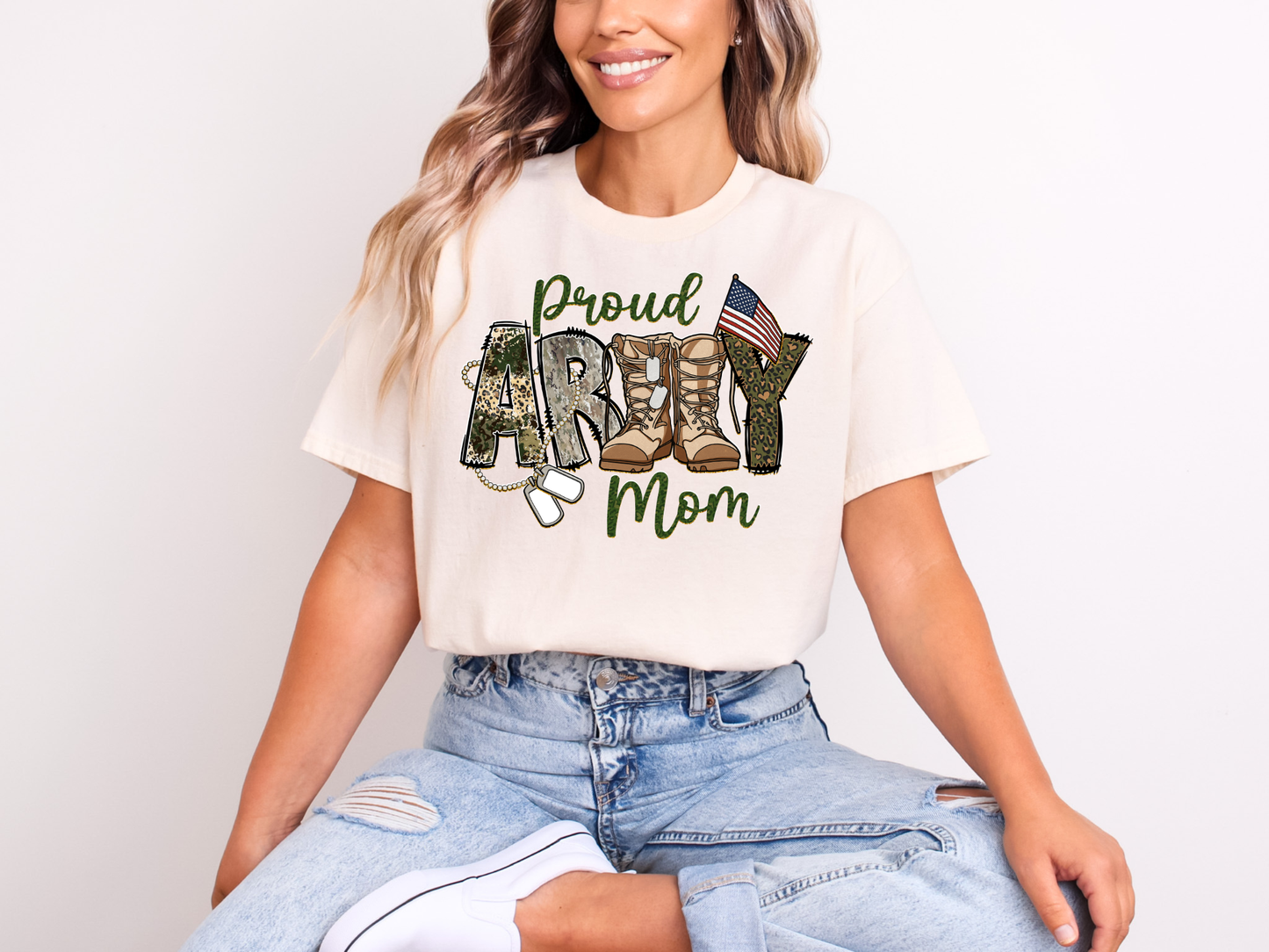 Proud Army Mom | Adult DTF Transfer | Ready to Press