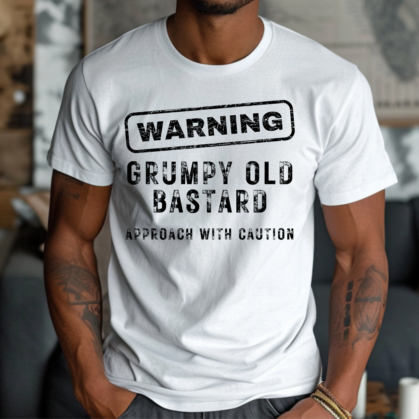 Warning Grumpy Old B | Adult DTF Transfer | Ready to Press