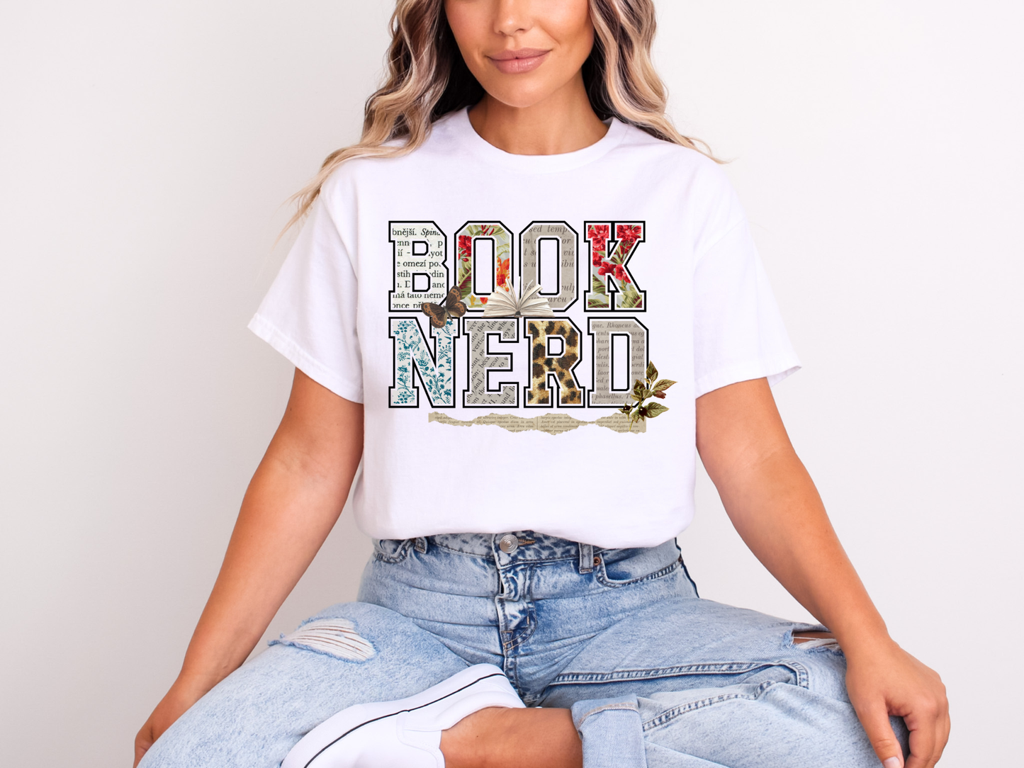 Book Nerd Collage | Adult DTF Transfer | Ready to Press