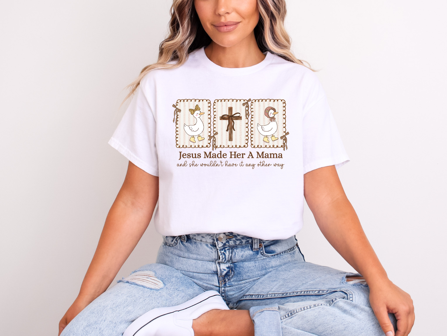 Jesus Made Her a Mama Goose Print | Adult DTF Transfer | Ready to Press