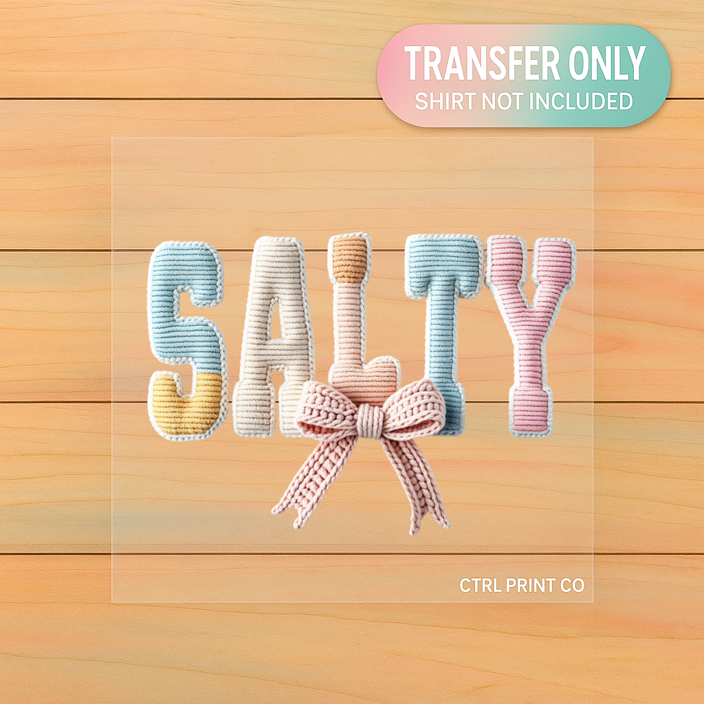 Salty Coquette Bow | Adult DTF Transfer | Ready to Press