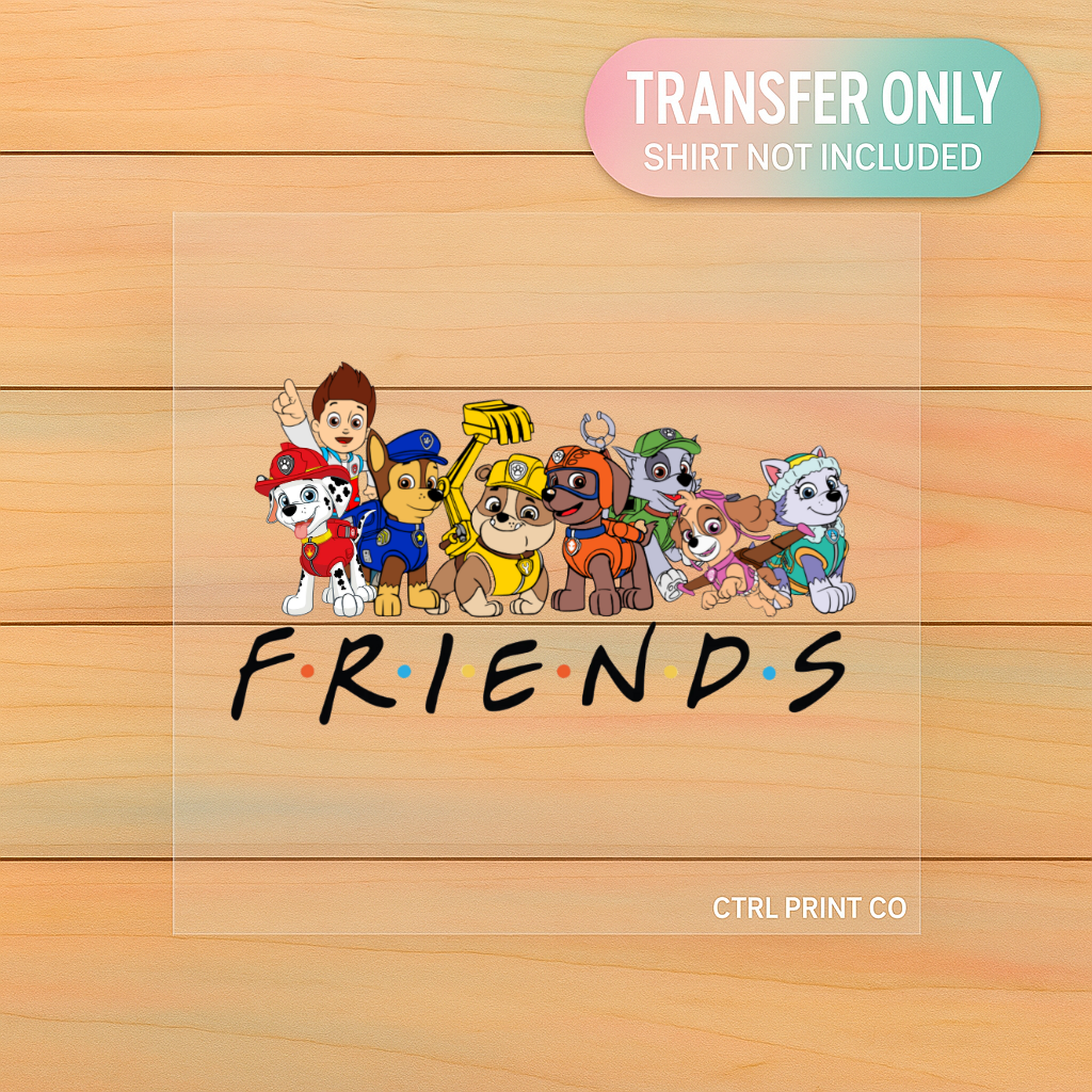 Friends Adventure Crew | Youth DTF Transfer | Ready to Press | 7 inch
