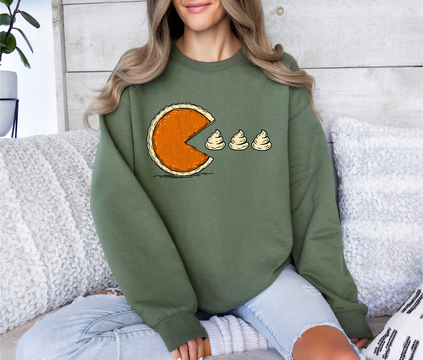 Pumpkin Pie Bite DTF Transfer | Funny Thanksgiving Dessert Design | Retro Fall Print