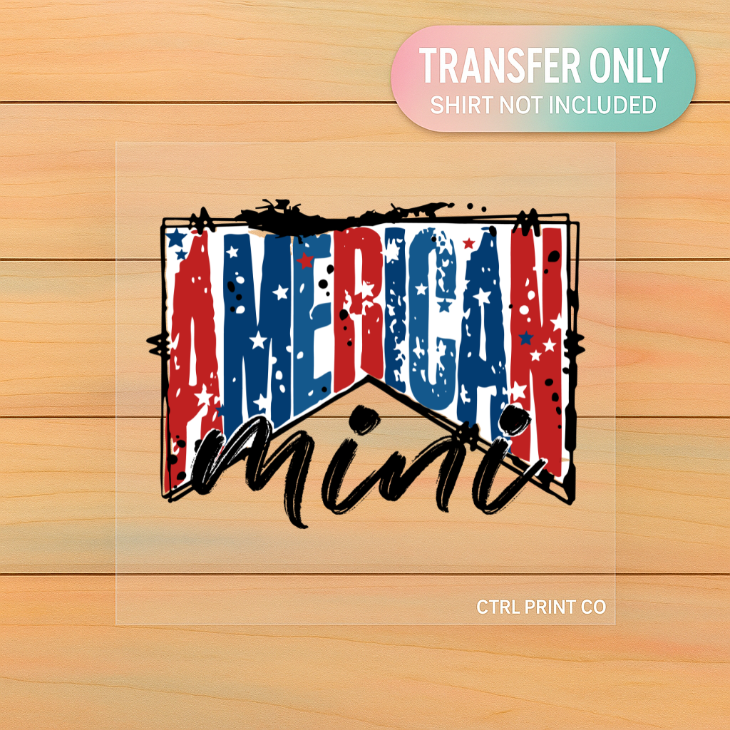 America Mini Patriotic Youth | Youth DTF Transfer | Ready to Press | 6 inch