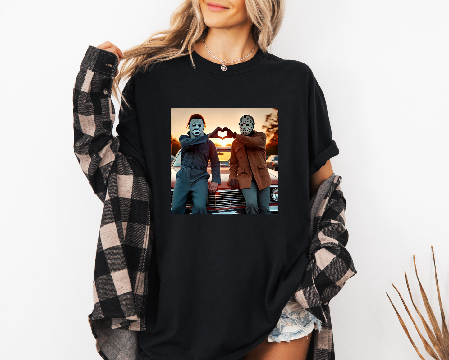 Heart Hands Horror Besties | Adult DTF Transfer | Ready to Press