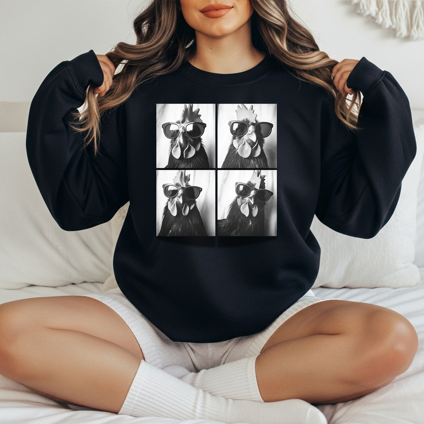 Cool Cluckin’ Crew DTF Transfer | Funny Rooster Print | Farmhouse Country Humor