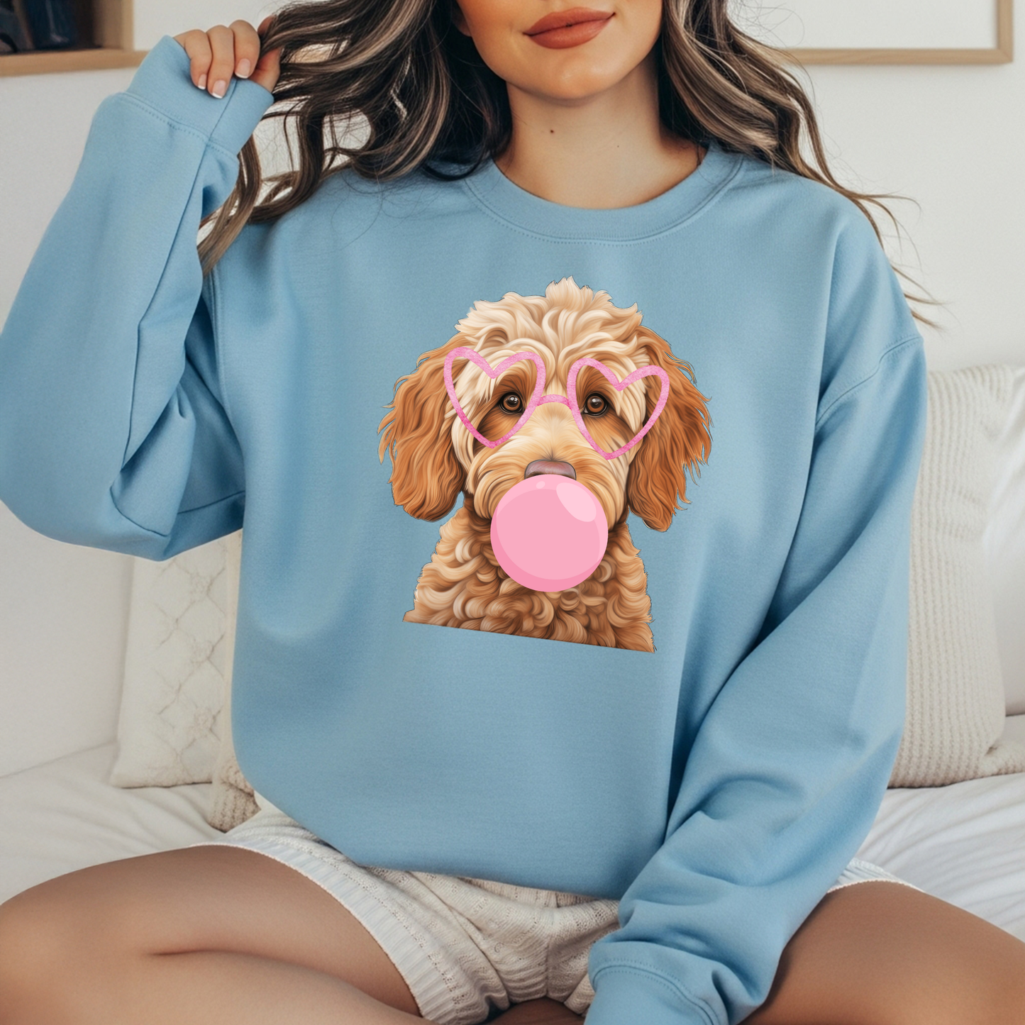 Puppy Love 💕 Bubblegum Doodle DTF Transfer | Trendy Dog Mom Design Ready to Press