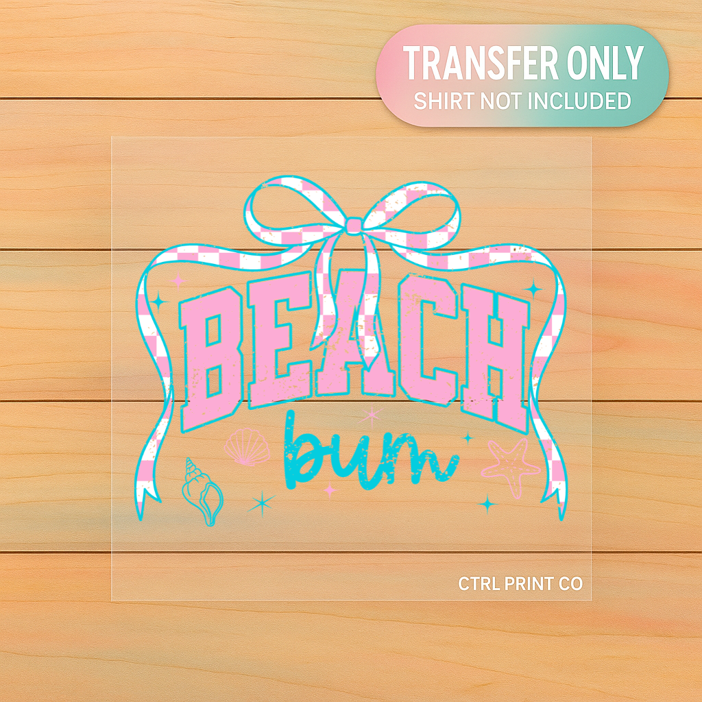 Beach Bum Coquette Bow | Adult DTF Transfer | Ready to Press
