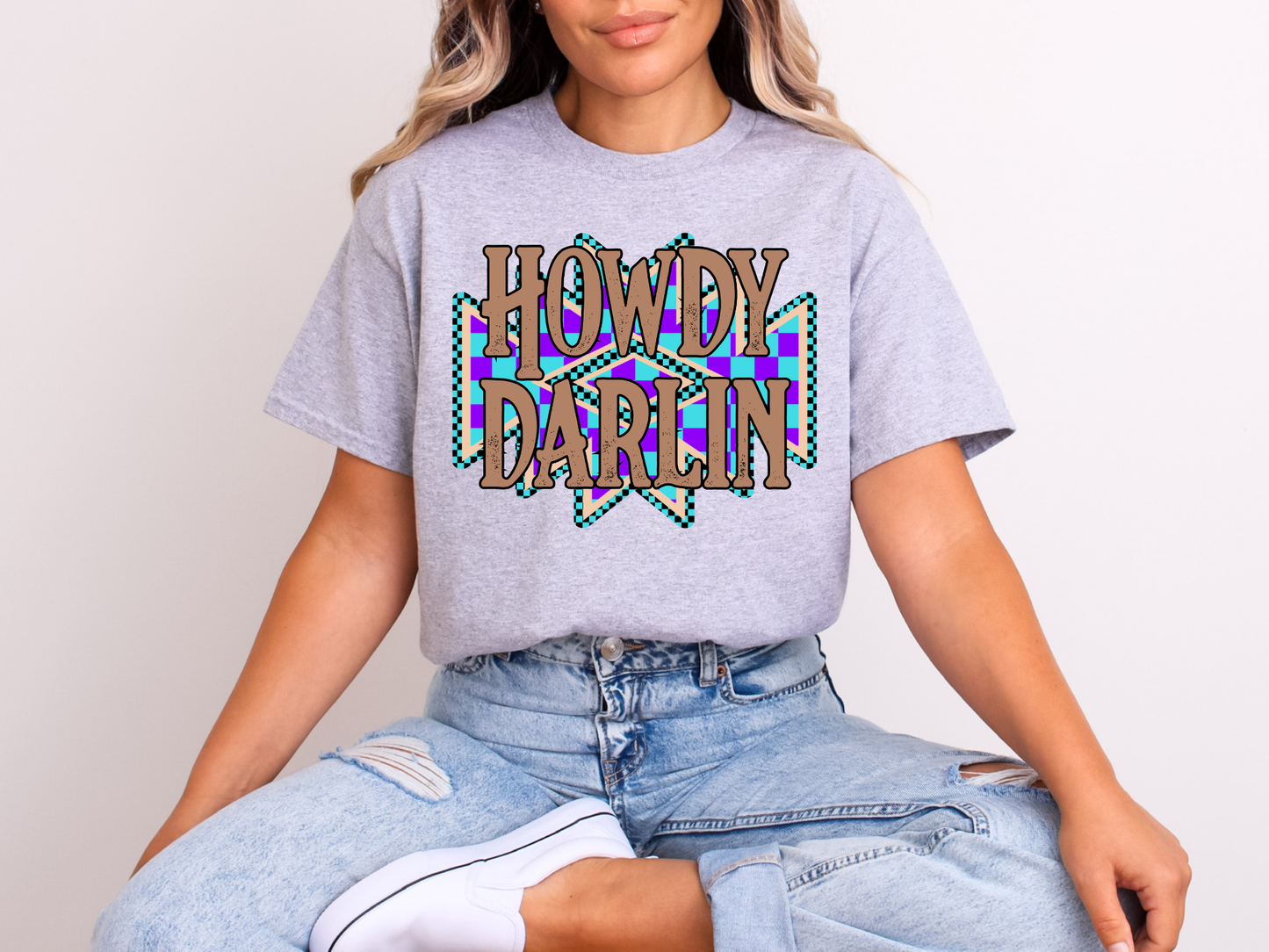 Howdy Darlin Western | Adult DTF Transfer | Ready to Press