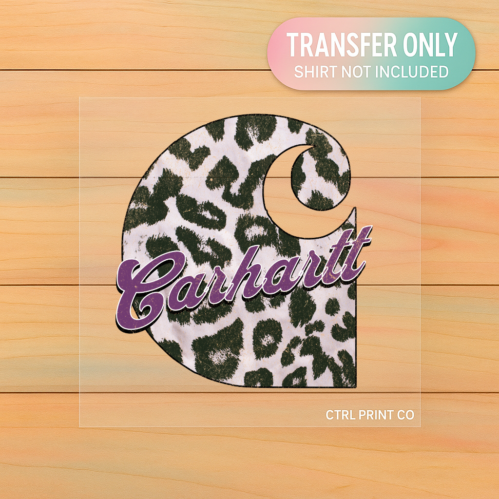 Workwear Leopard Logo Inspired | Adult DTF Transfer | Ready to Press