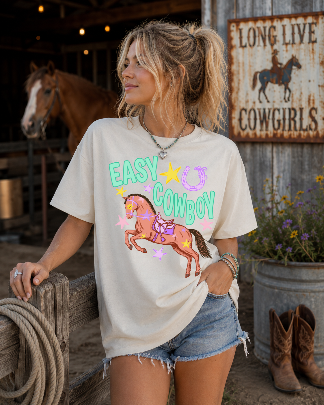 Easy Cowboy | Adult DTF Transfer | Ready to Press