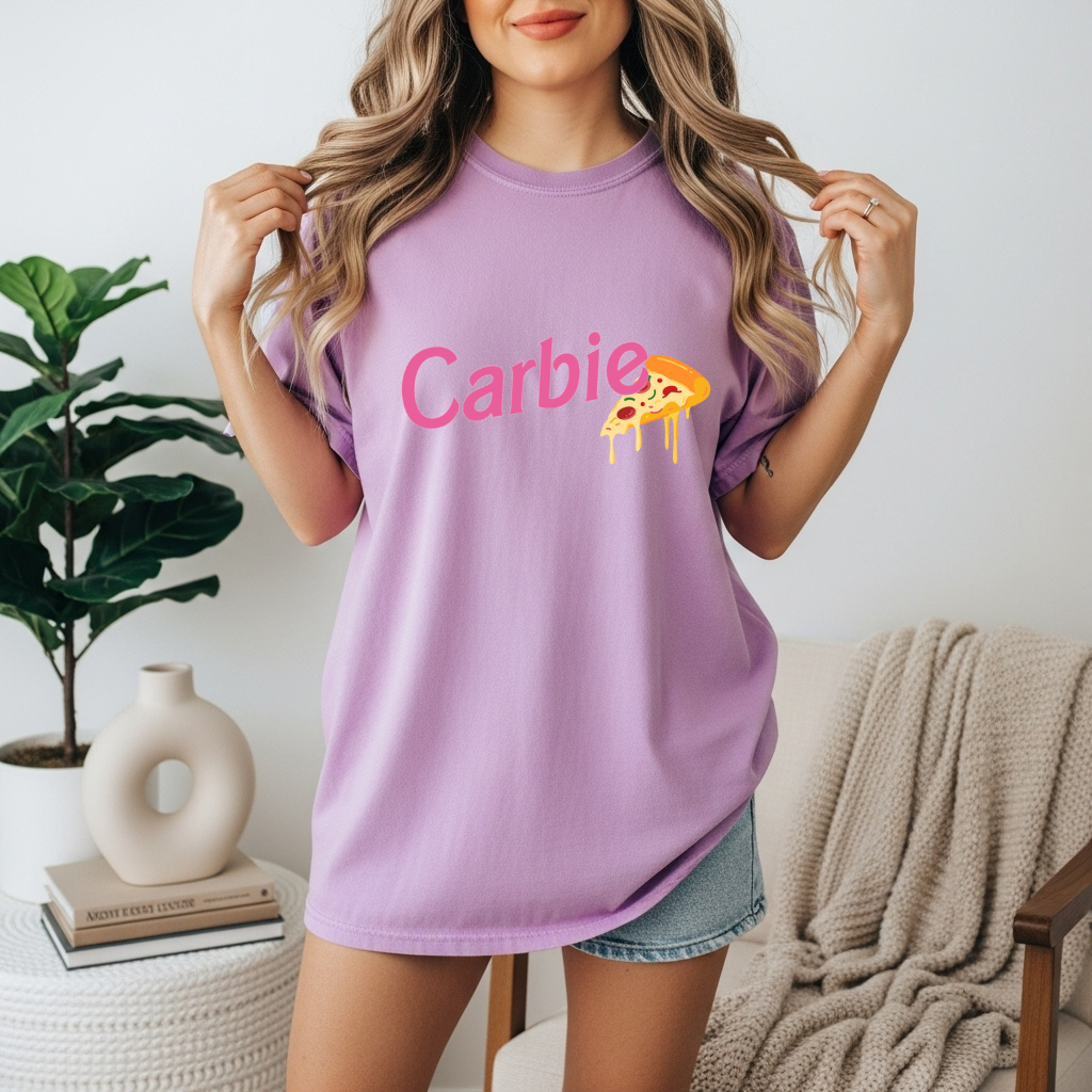 Carbie DTF Transfer β Funny Fitness Inspired Shirt Design (Adult Size)
