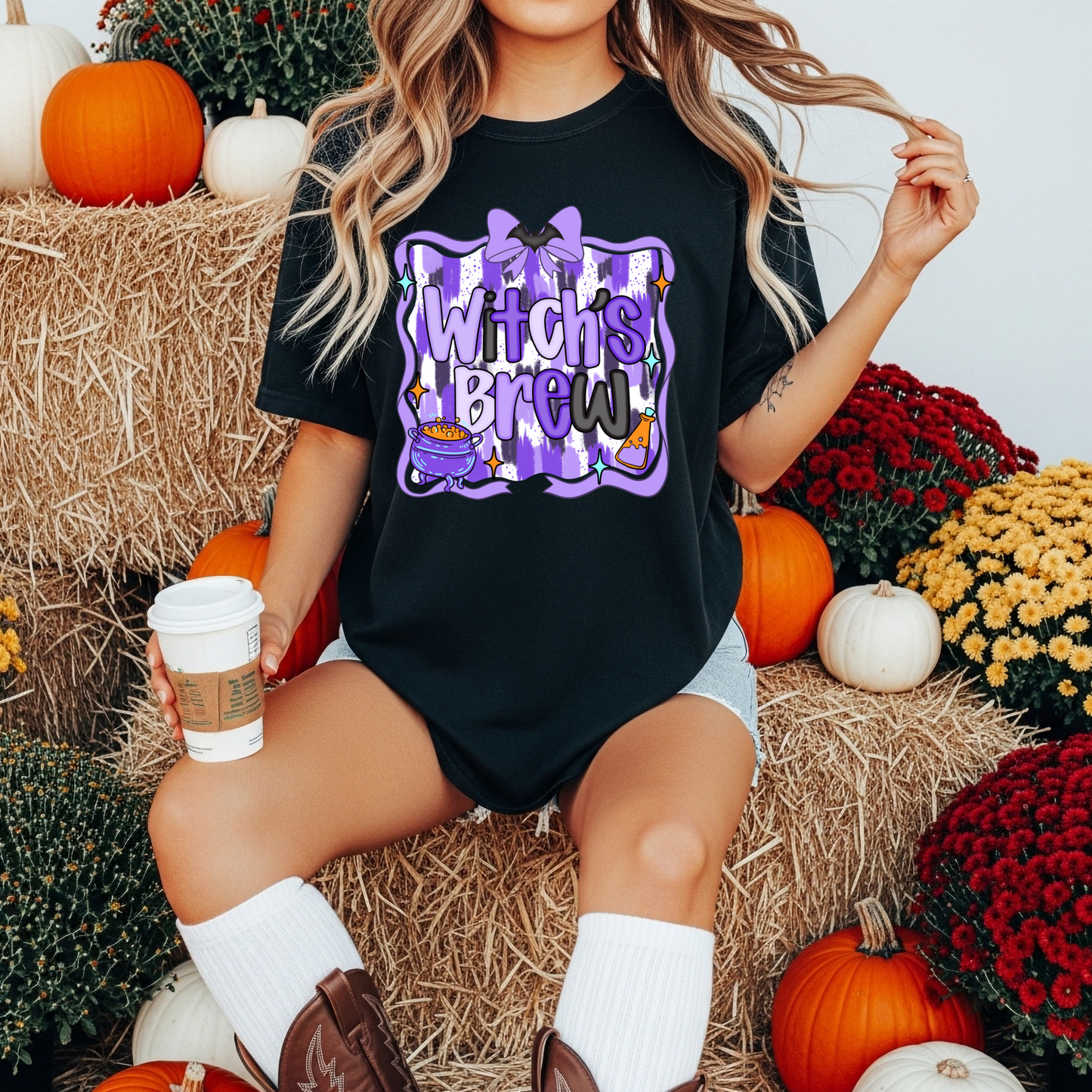 Witches Brew DTF Transfer – Adult Size Halloween Design | Ready to Press Heat Transfer
