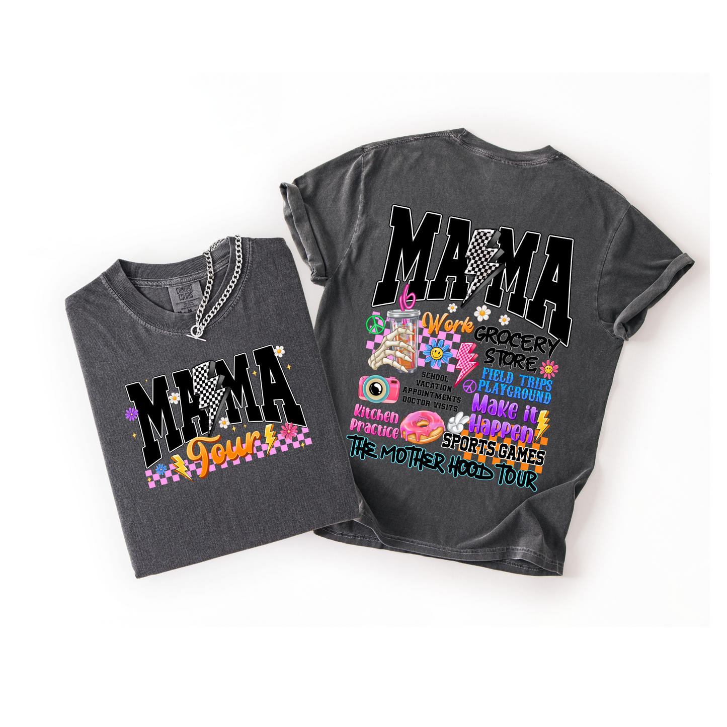 The Motherhood Tour DTF Transfer – Adult Size Front & Back Design | Ready to Press