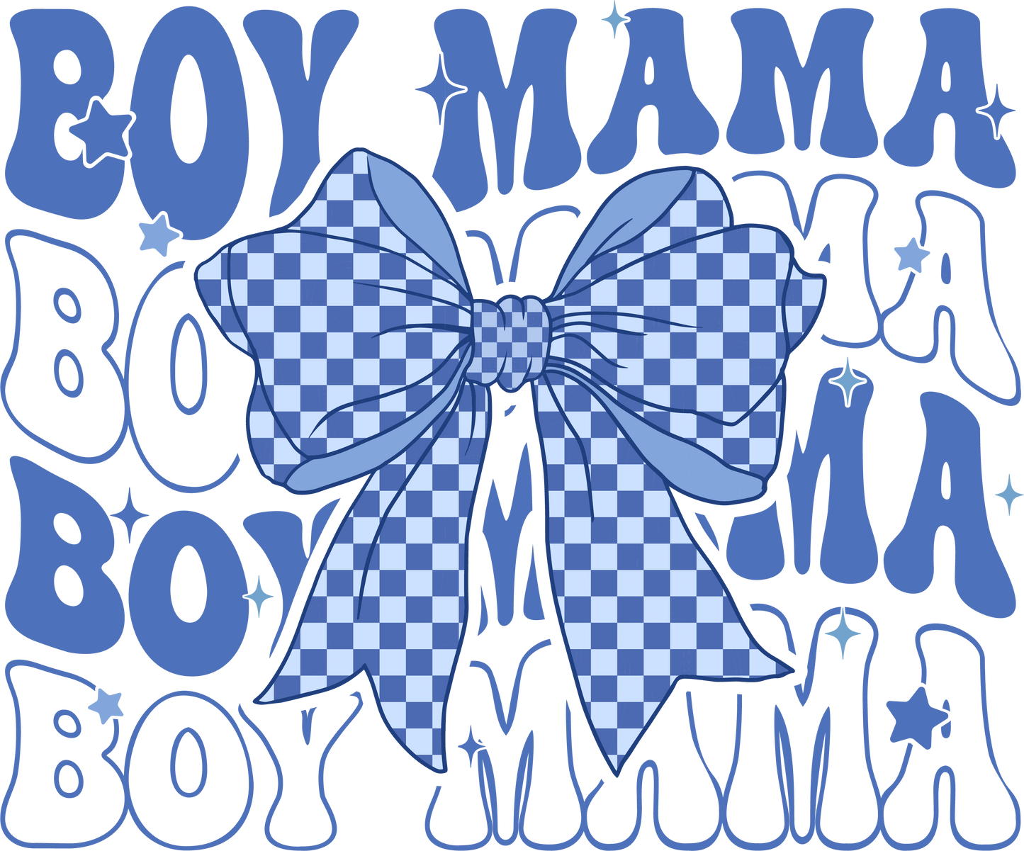 RTS RETRO BOY MAMA BOW DTF DIRECT TO FILM TRANSFER ADULT A10