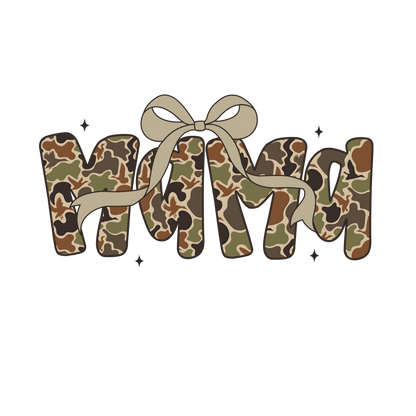 RTS CAMO DUCKS MAMA BOW DTF DIRECT TO FILM TRANSFER ADULT A11