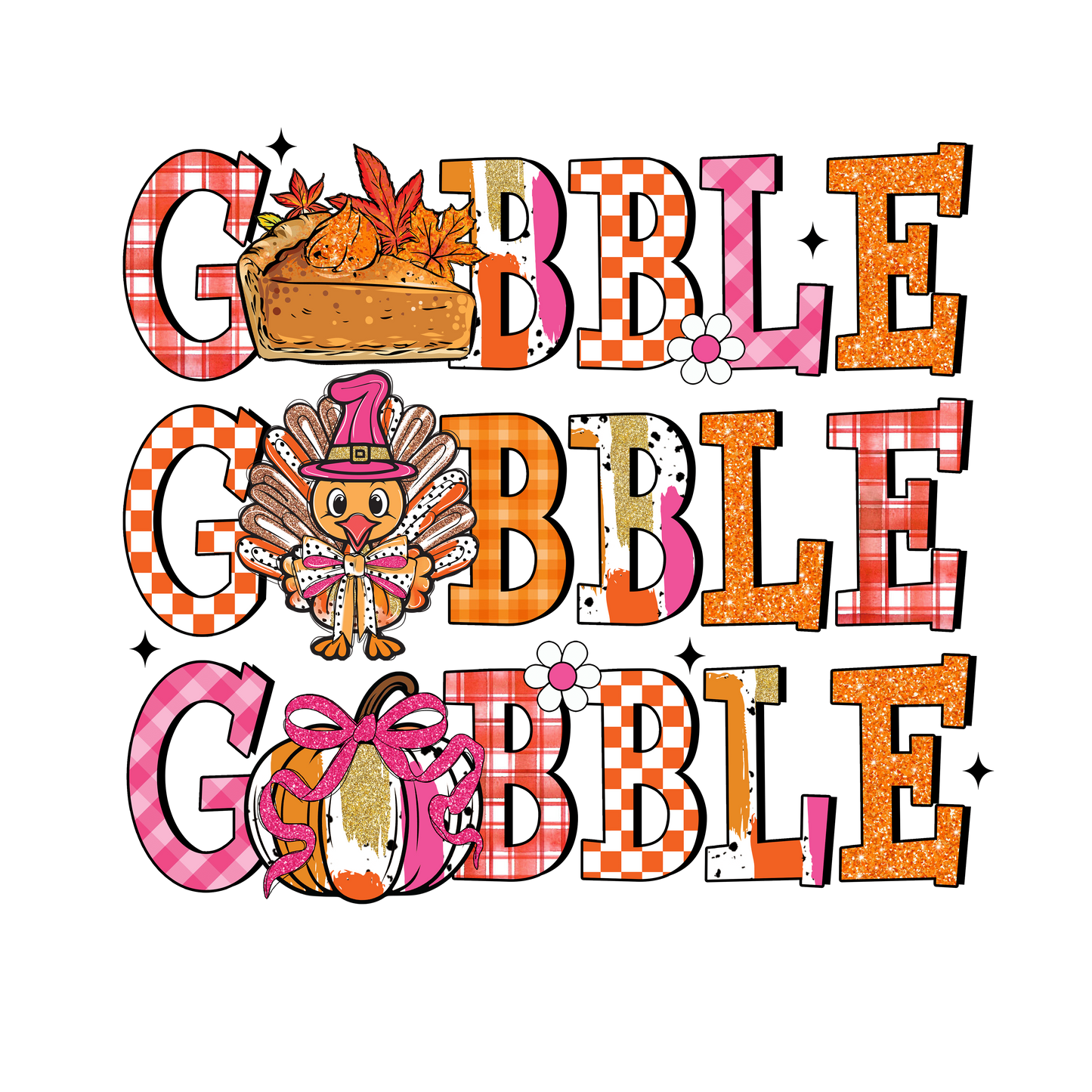 RTS COLORFUL GOBBLE DTF DIRECT TO FILM TRANSFER ADULT A29