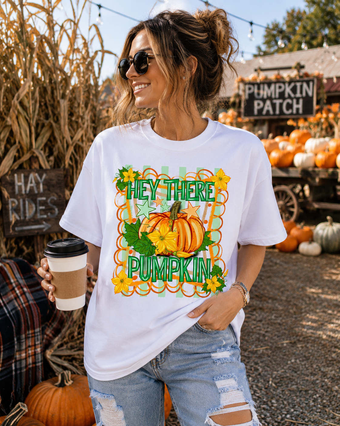 Hey There Pumpkin | Adult DTF Transfer | Ready to Press