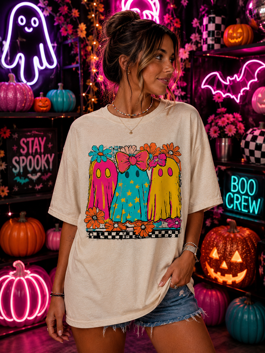 Neon Boo Crew | Adult DTF Transfer | Ready to Press