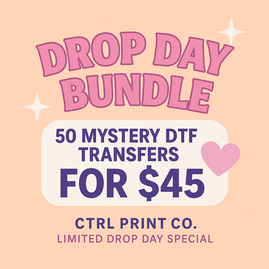 50 Surprise Print Designs | Ready-to-Press Transfers (Bundle Pack)
