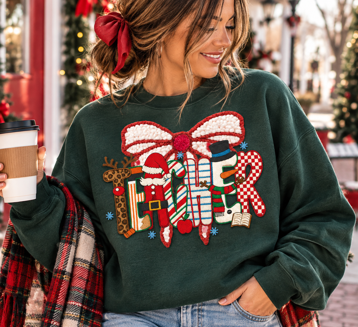 Christmas Teacher | Adult DTF Transfer | Ready to Press