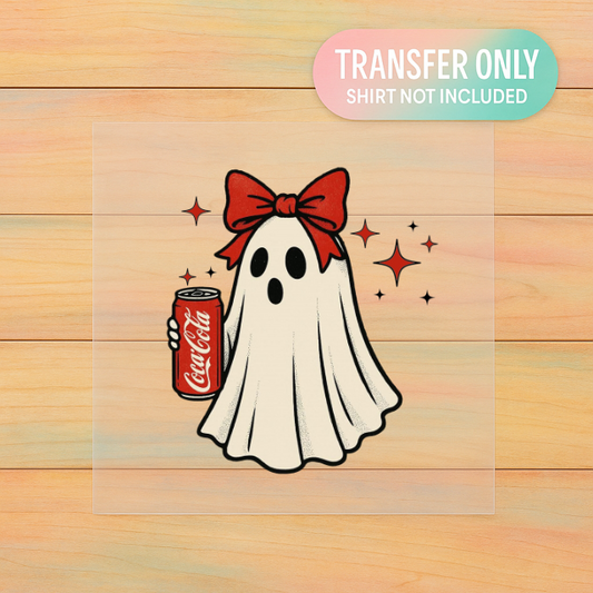 Retro Soda Ghost | Adult DTF Transfer | Ready to Press