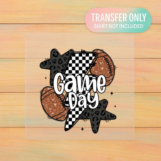 Checkered Game Day | Adult DTF Transfer | Ready to Press