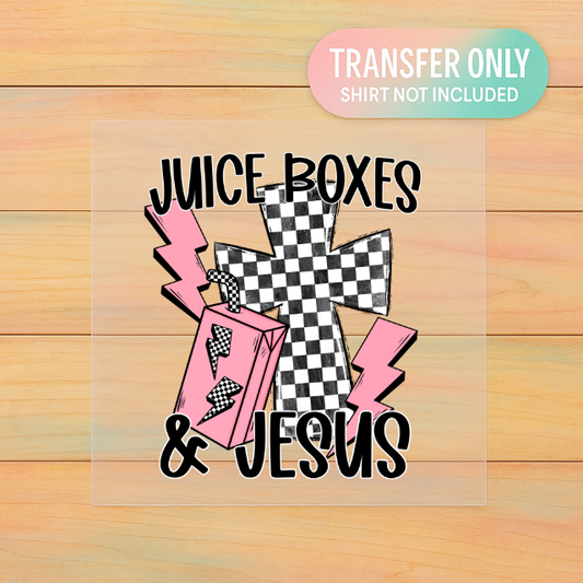 JUICE BOXES & JESUS – Youth DTF Heat Transfer | Ready to Press