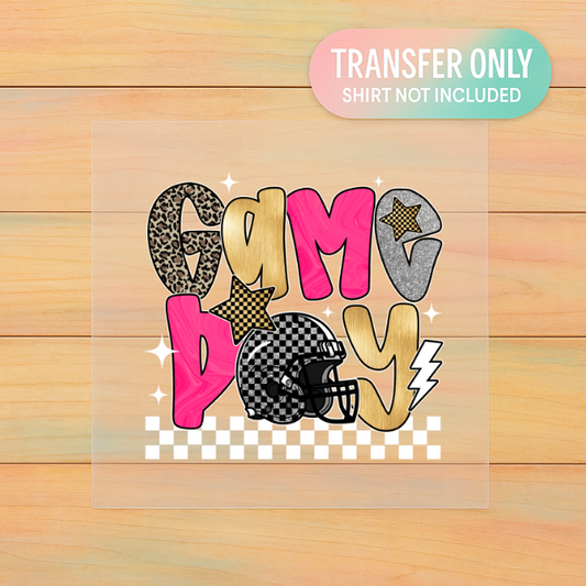 Glam Game Day DTF Transfer – Adult Size | Football & Sports Shirt Design
