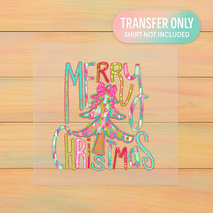 Whimsical Christmas Tree | Adult DTF Transfer | Ready to Press