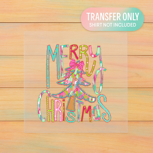 Whimsical Christmas Tree | Adult DTF Transfer | Ready to Press