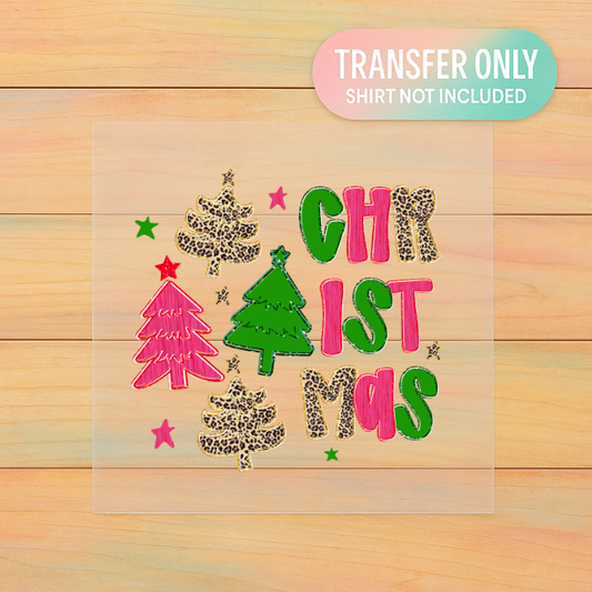 Merry & Wild – Leopard Christmas DTF Transfer | Ready to Press Holiday Heat Transfer