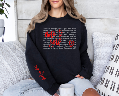 Note to Self DTF Transfer Set | Front + Sleeve Motivational Design