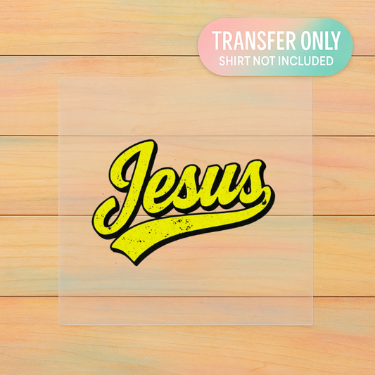 Jesus Script | Adult DTF Transfer | Ready to Press