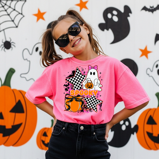 RTS FUNKY CHECKERED SPOOKY DTF DIRECT TO FILM TRANSFER KIDS A14