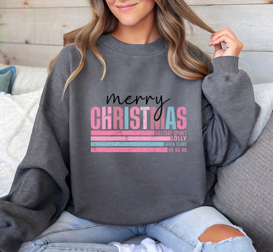 RTS VINTAGE CHRISTMAS STRIPES DTF DIRECT TO FILM TRANSFER ADULT A33