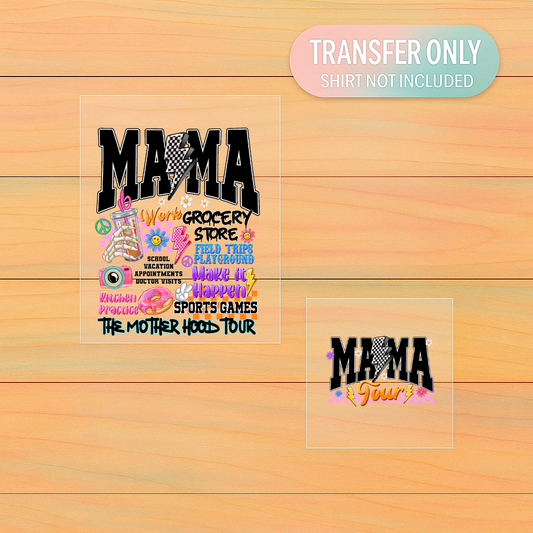 The Motherhood Tour DTF Transfer – Adult Size Front & Back Design | Ready to Press