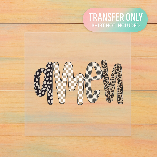 Amen Neutral Patterns | DTF Transfer | Ready to Press