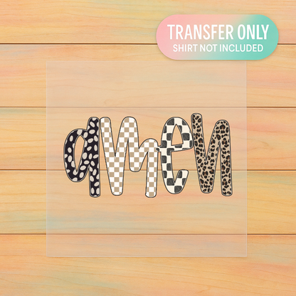 Amen Neutral Patterns | DTF Transfer | Ready to Press