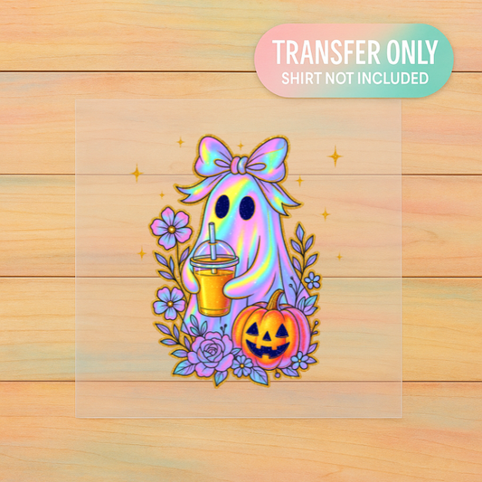 Iridescent Boo & Brew | Adult DTF Transfer | Ready to Press
